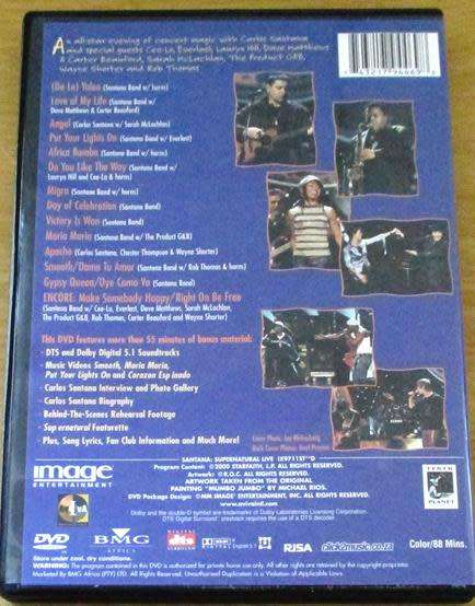 SANTANA Supernatural Live DVD