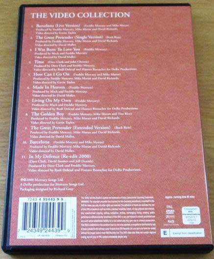 FREDDIE MERCURY The Video Collection DVD