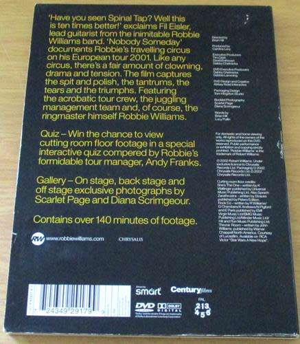 ROBBIE WILLIAMS Nobody Someday DVD