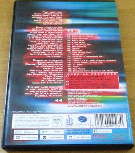 MIDGE URE Rewind the Greatest Hits Tour DVD