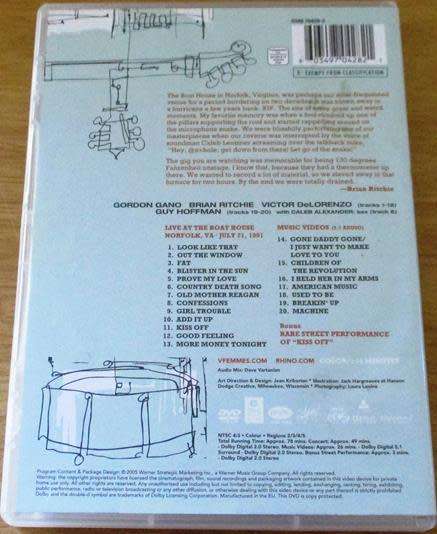VIOLENT FEMMES Permanent Record: Live & Otherwise DVD