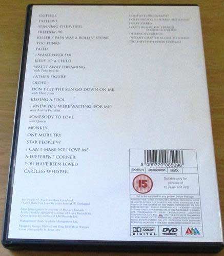 GEORGE MICHAEL Ladies & Gentlemen The Best of DVD
