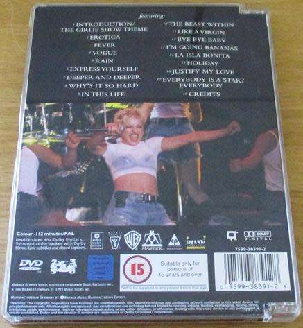 MADONNA The Girlie Show Live Down Under DVD