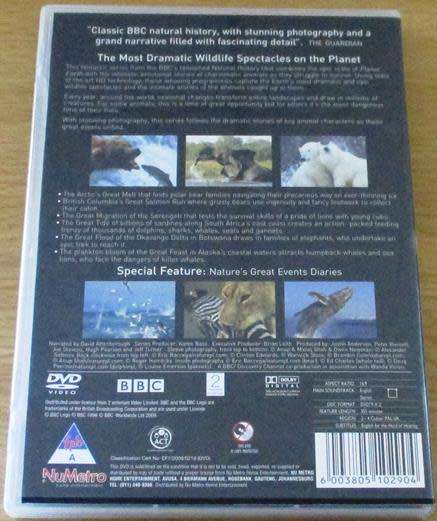 NATURE`S GREAT EVENTS BBC DVD [BBOX 7]