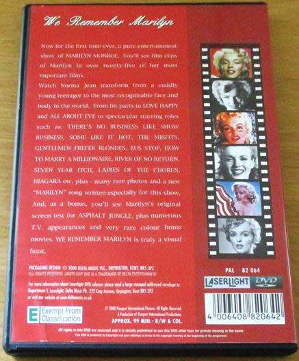 We Remember Marilyn Monroe DVD [BBOX 7]