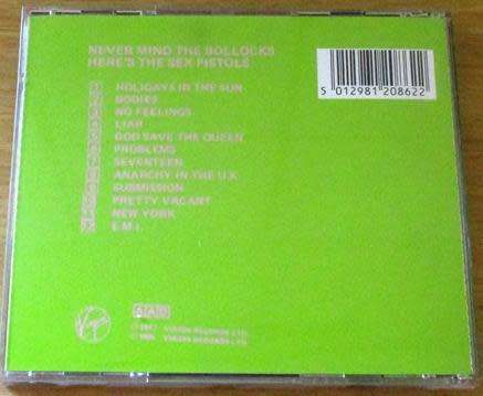 SEX PISTOLS Never Mind the Bollocks CD [Shelf Z x 8]