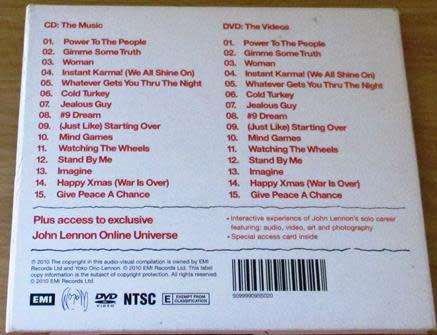 JOHN LENNON Power to the People The Hits CD+DVD [Shelf G x 25]