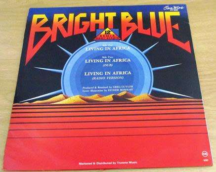 BRIGHT BLUE Living in Africa 12` Maxi Single VINYL RECORD