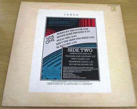 AUDIENCE Lunch VINYL RECORD