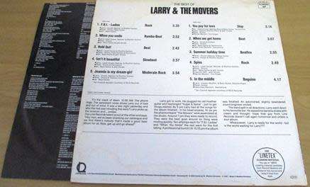 LARRY AND THE MOVERS The Best Of Larry & The Movers  LP VINYL RECORD
