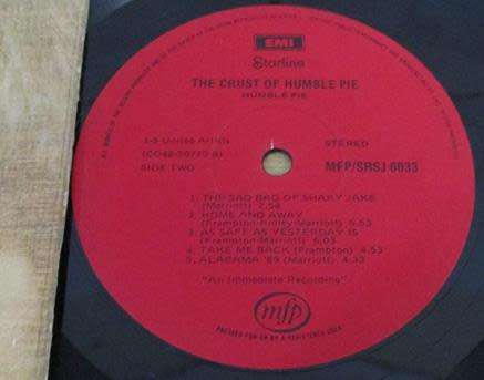 HUMBLE PIE The Crust of Humble Pie LP VINYL RECORD