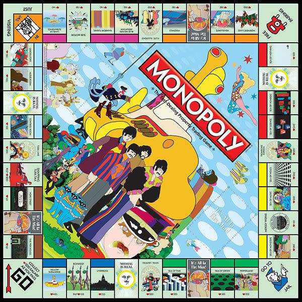 THE BEATLES Yellow Submarine MONOPOLY Board Game