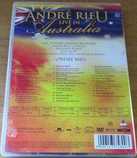 ANDRE RIEU Live in Australia World Stadium Tour  DVD [msr]