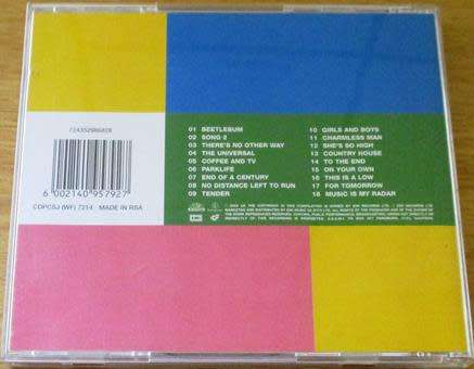 BLUR The Best of CD [Shelf G x 31]