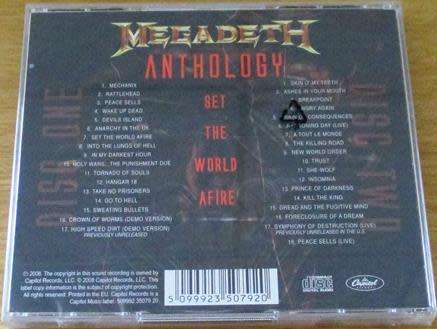 MEGADETH Anthology Set the World Afire IMPORT 2xCD