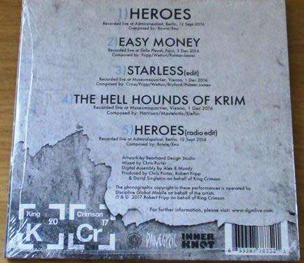 KING CRIMSON Heroes  Live In Europe 2016 Ep IMPORT CD