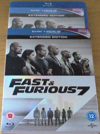 FAST & FURIOUS 7 BLU RAY [Shelf H]