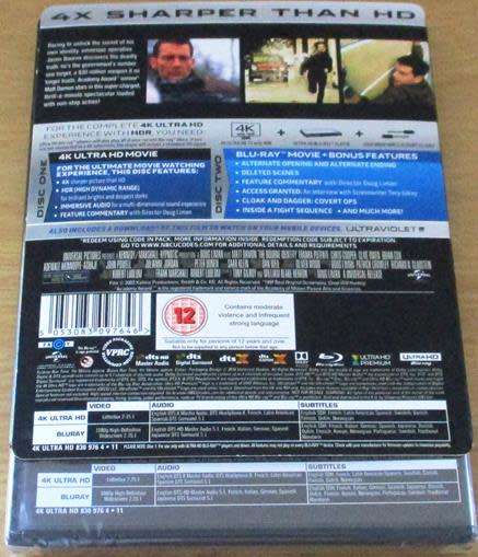 Bourne - The Bourne Identity 4K Ultra HD + Blu-Ray BLU RAY [H]