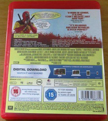 DEADPOOL 2 SUPER DUPER Extended CUT BLU RAY [msr + H]