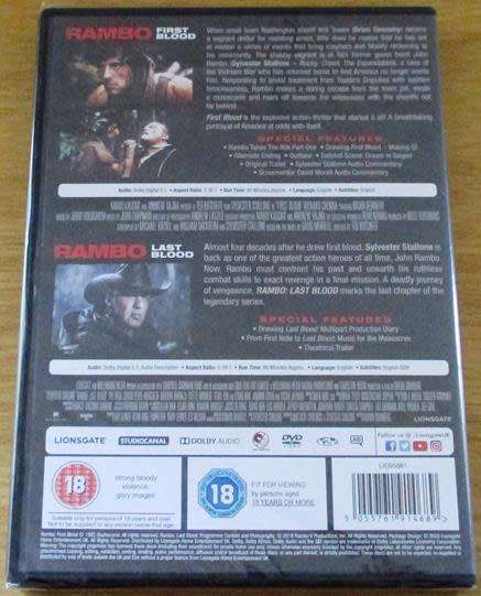 RAMBO First Blood & Last Blood 2 Movie Collection [Shelf H]