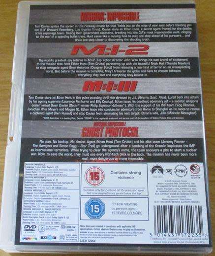 MISSION IMPOSSIBLE 4 Movie Set DVD BOX SET Tom Cruise [Shelf H]