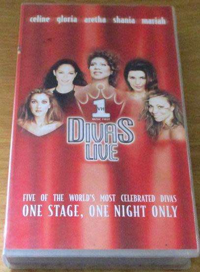 VH1 DIVAS LIVE VHS Video Celine Dion Gloria Estefan Aretha Franklin Shania Twain Mariah Carey