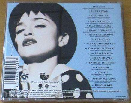 MADONNA The Immaculate Collection CD [Z box 5]