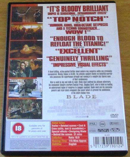 CLEARANCE SALE: BLADE Wesley Snipes [DVD BBOX 3]