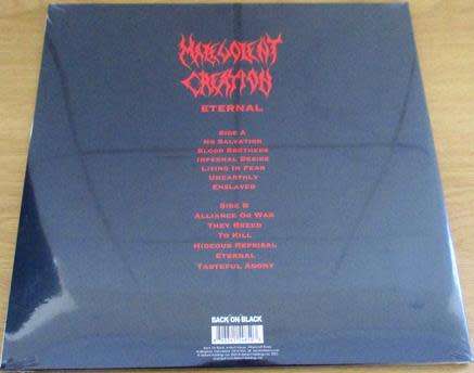 MALEVOLENT CREATION Eternal GREY COLOURED LP Vinyl Record
