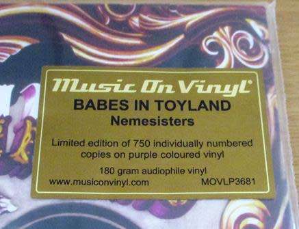 BABES IN TOYLAND Nemesisters Ltd Edition PURPLE COLOURED LP Vinyl Record