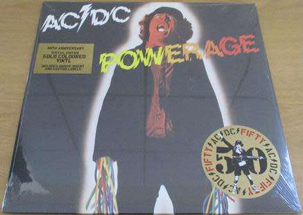 AC/DC Powerage Ltd Edition GOLD Coloured LP VINYL Record
