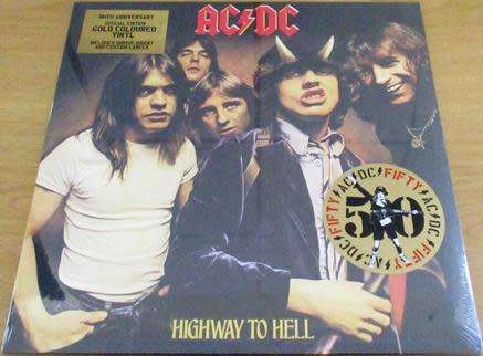 AC/DC Highway to Hell GOLD Coloured LP VINYL Record