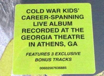 COLD WAR KIDS Audience 2xLP VINYL Record