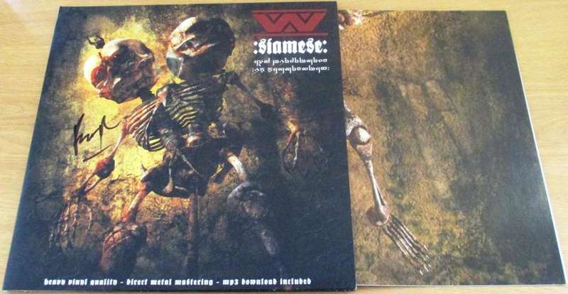 WUMPSCUT :Siamese:  Auf Wiedersehn Im Massengrab Vinyl Record autograph on cover