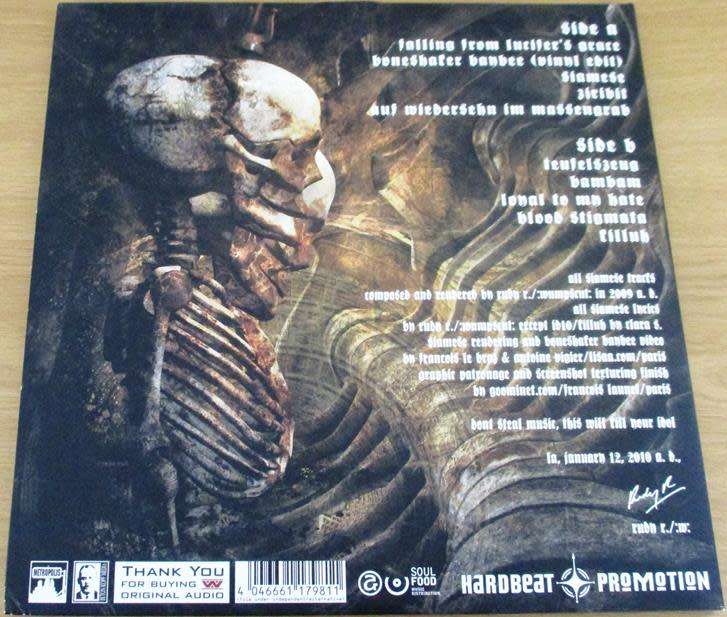 WUMPSCUT :Siamese:  Auf Wiedersehn Im Massengrab Vinyl Record autograph on cover
