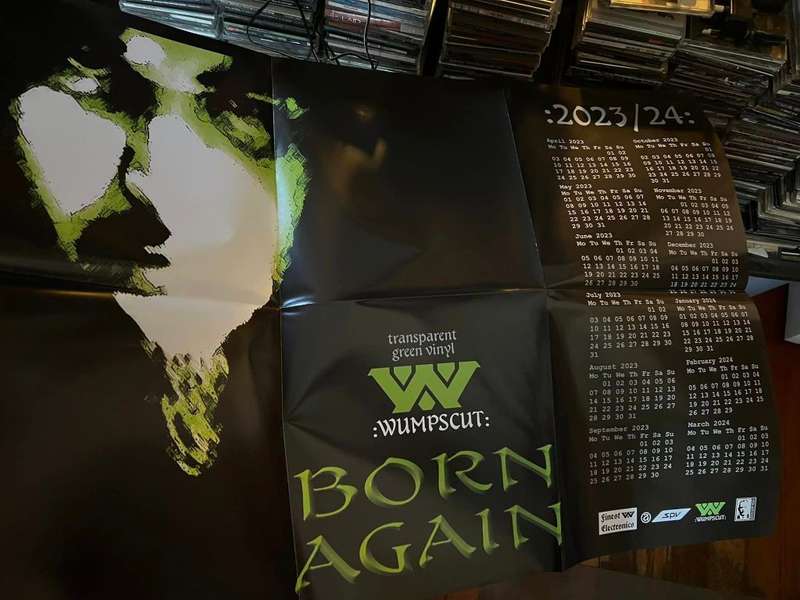 WUMPSCUT Born Again GREEN TRANSPARENT Vinyl Record + A1 POSTER