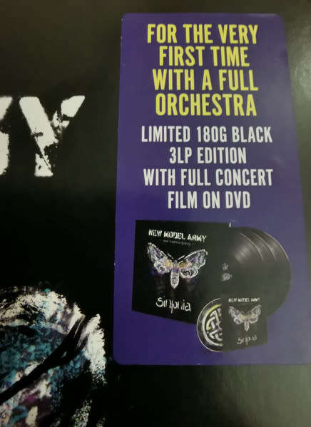 NEW MODEL ARMY Sinfonia European Pressing DVD + 3xLP VINYL Record