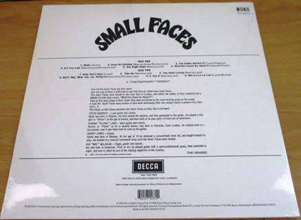 SMALL FACES Small Faces Reissue Mono LP VINYL Record