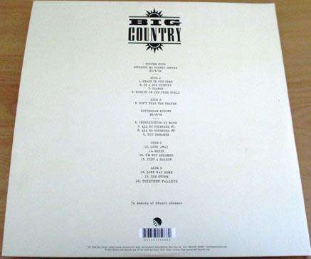 BIG COUNTRY We're Not in Kansas (The Live Bootleg Series 1993-1998) Volume 4 WHITE 2xLP VINYL Record