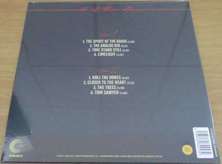 RUSH Roll Of The Dice YELLOW LP VINYL Record