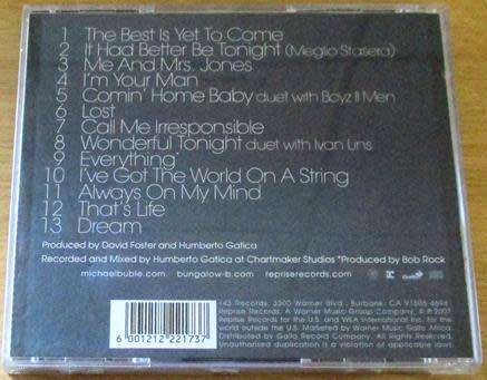 MICHAEL BUBLE Call Me Irresponsible CD [Shelf G Box 1]