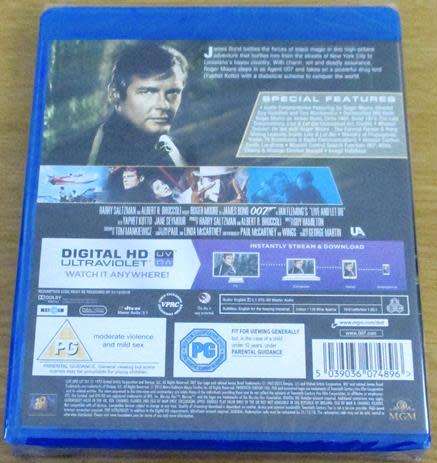 007 LIVE AND LET DIE BLU RAY + DIGITAL HD ULTRAVIOLET [msr + Shelf H]