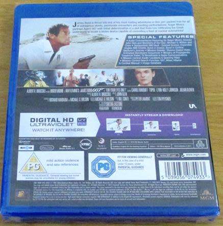 007 FOR YOUR EYES ONLY BLU RAY + DIGITAL HD ULTRAVIOLET