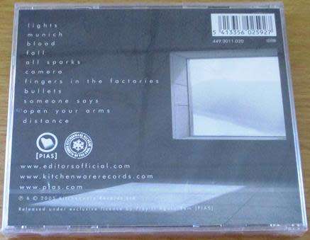 EDITORS The Back Room CD
