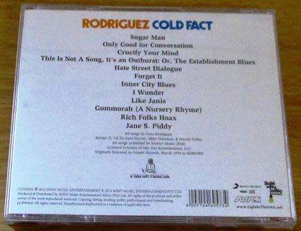 RODRIGUEZ Cold Fact CD [Z x 9]