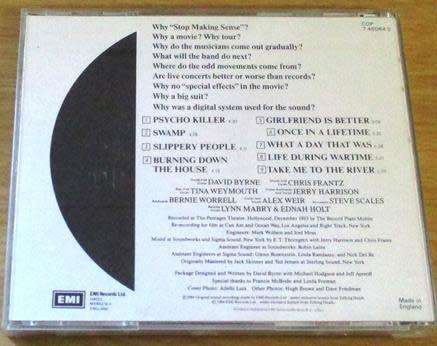 TALKING HEADS Stop Making Sense CD [Z x 12]