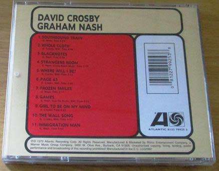 GRAHAM NASH DAVID CROSBY CD  [Z x 6]