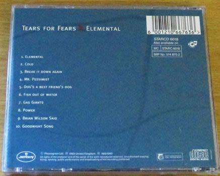 TEARS FOR FEARS Elemental CD  [Z x 6]