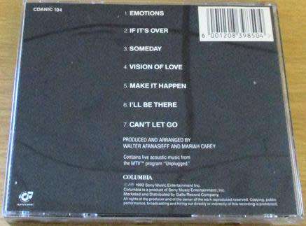 MARIAH CAREY MTV Unplugged CD [G x 13]
