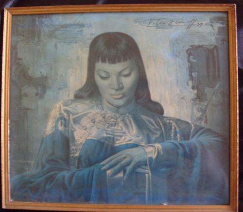 TRETCHIKOFF ORIGINALLY SIGNED FRAMED PRINT!!!!! 1959 ULTRA RARE!!!!